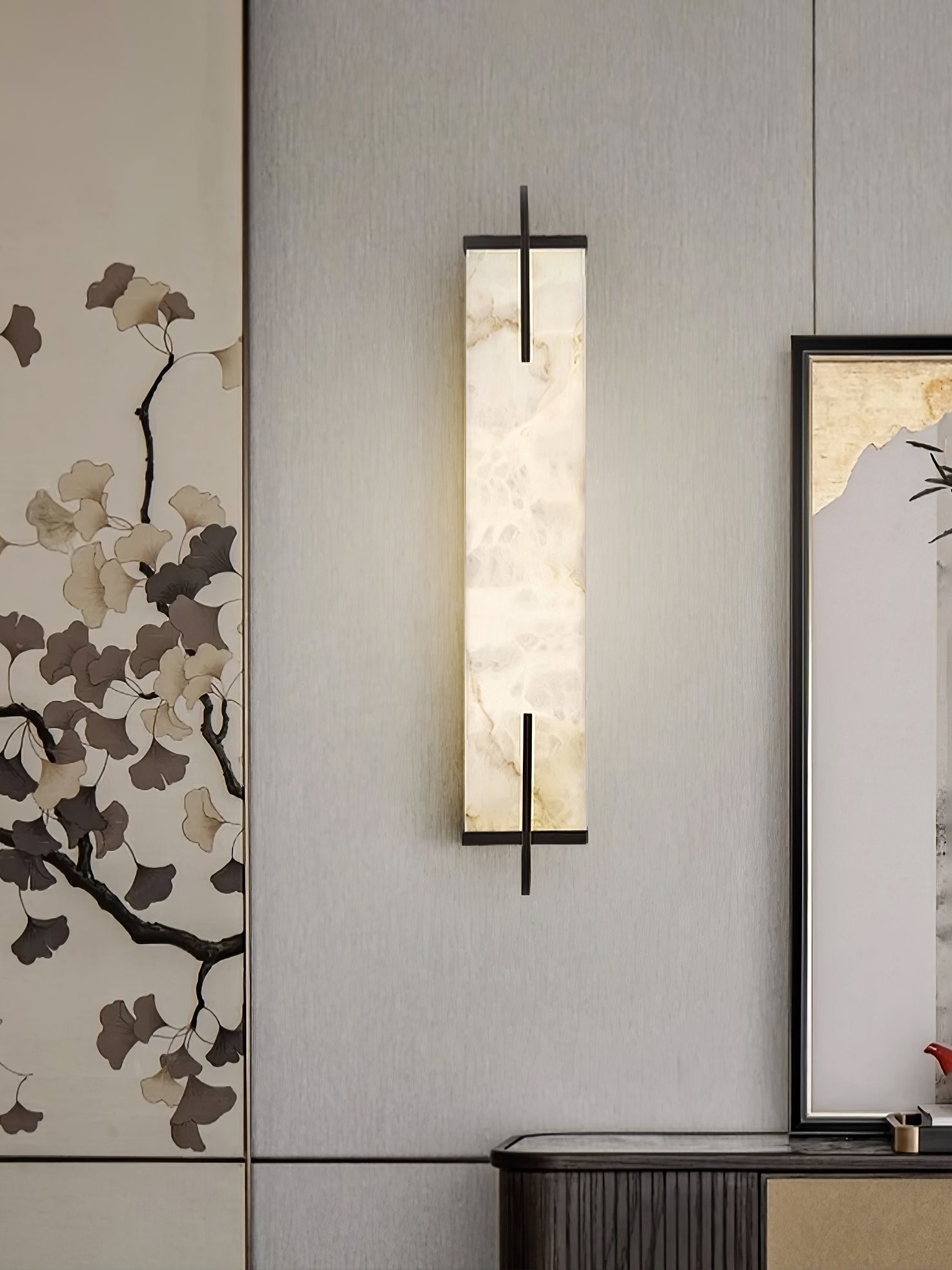 Modern Spanish Alabaster Wall Sconce with Integrated LED for Luxury Interior Lighting