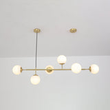 Modern Spherical Glass Bead Crown Chandelier Brass Industrial Pendant Light