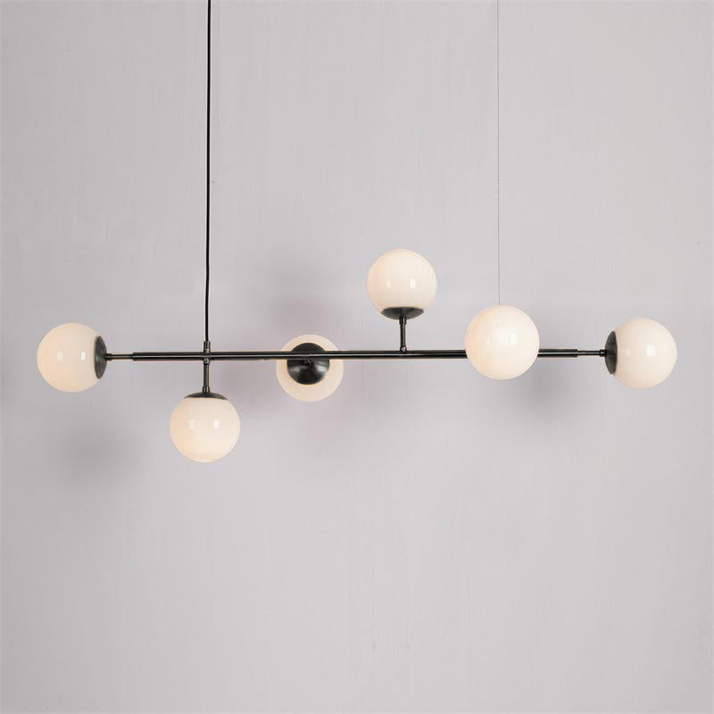 Modern Spherical Glass Bead Crown Chandelier Brass Industrial Pendant Light