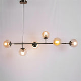 Modern Spherical Glass Bead Crown Chandelier Brass Industrial Pendant Light