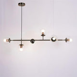Modern Spherical Glass Bead Crown Chandelier Brass Industrial Pendant Light