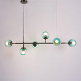 Modern Spherical Glass Bead Crown Chandelier Brass Industrial Pendant Light