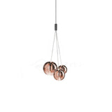 Modern Spherical Glass Bubble Pendant Light with Chrome Finish LED Hanging Fixture