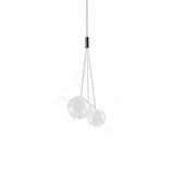 Modern Spherical Glass Bubble Pendant Light with Chrome Finish LED Hanging Fixture