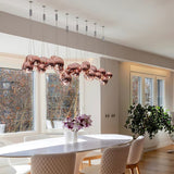 Modern Spherical Glass Bubble Pendant Light with Chrome Finish LED Hanging Fixture