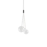 Modern Spherical Glass Bubble Pendant Light with Chrome Finish LED Hanging Fixture
