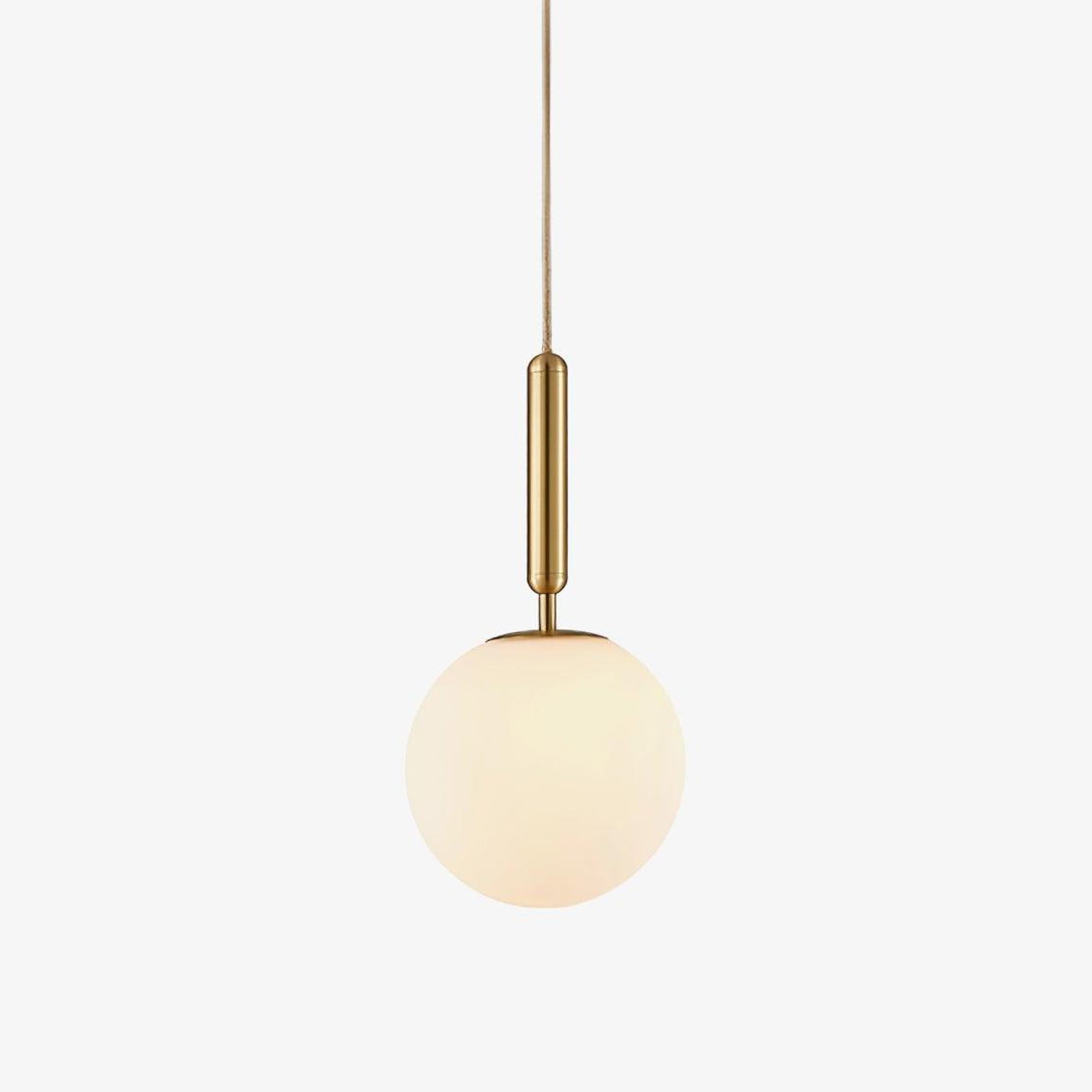Modern Spherical Glass Pendant Light Brass and Black Contemporary Ceiling Hanging Fixture