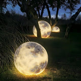 Modern Spherical Moon Lawn Light Waterproof Outdoor Garden Lamp for Landscape and Backyard Decor