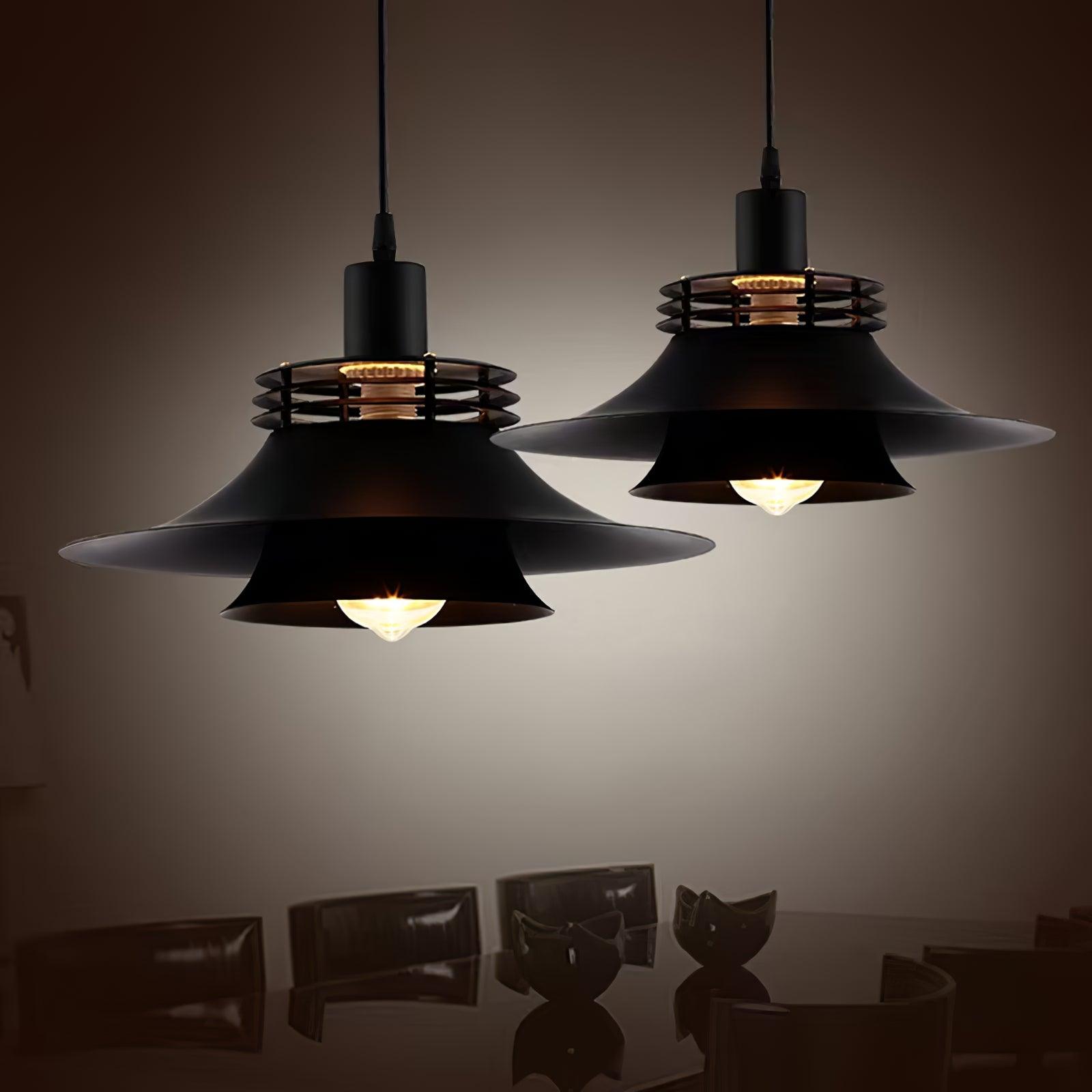 Modern Spherical Two Shade Pendant Light for Kitchen Island and Minimalist Living Room
