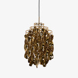 Modern Spiral Acrylic Pendant Light Gold and Silver Electroplated Chandelier for Indoor Use