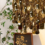 Modern Spiral Acrylic Pendant Light Gold and Silver Electroplated Chandelier for Indoor Use