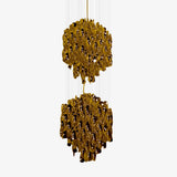 Modern Spiral Acrylic Pendant Light Gold and Silver Electroplated Chandelier for Indoor Use