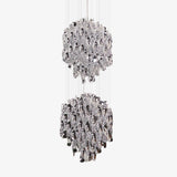 Modern Spiral Acrylic Pendant Light Gold and Silver Electroplated Chandelier for Indoor Use