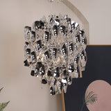 Modern Spiral Acrylic Pendant Light Gold and Silver Electroplated Chandelier for Indoor Use
