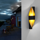 Modern Spiral Exterior Up and Down Wall Light for Garden Porch IP65 Waterproof Wall Sconce