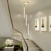 Modern Spiral LED Staircase Chandelier Long Acrylic Pendant Light for Duplex Foyer and Hallways