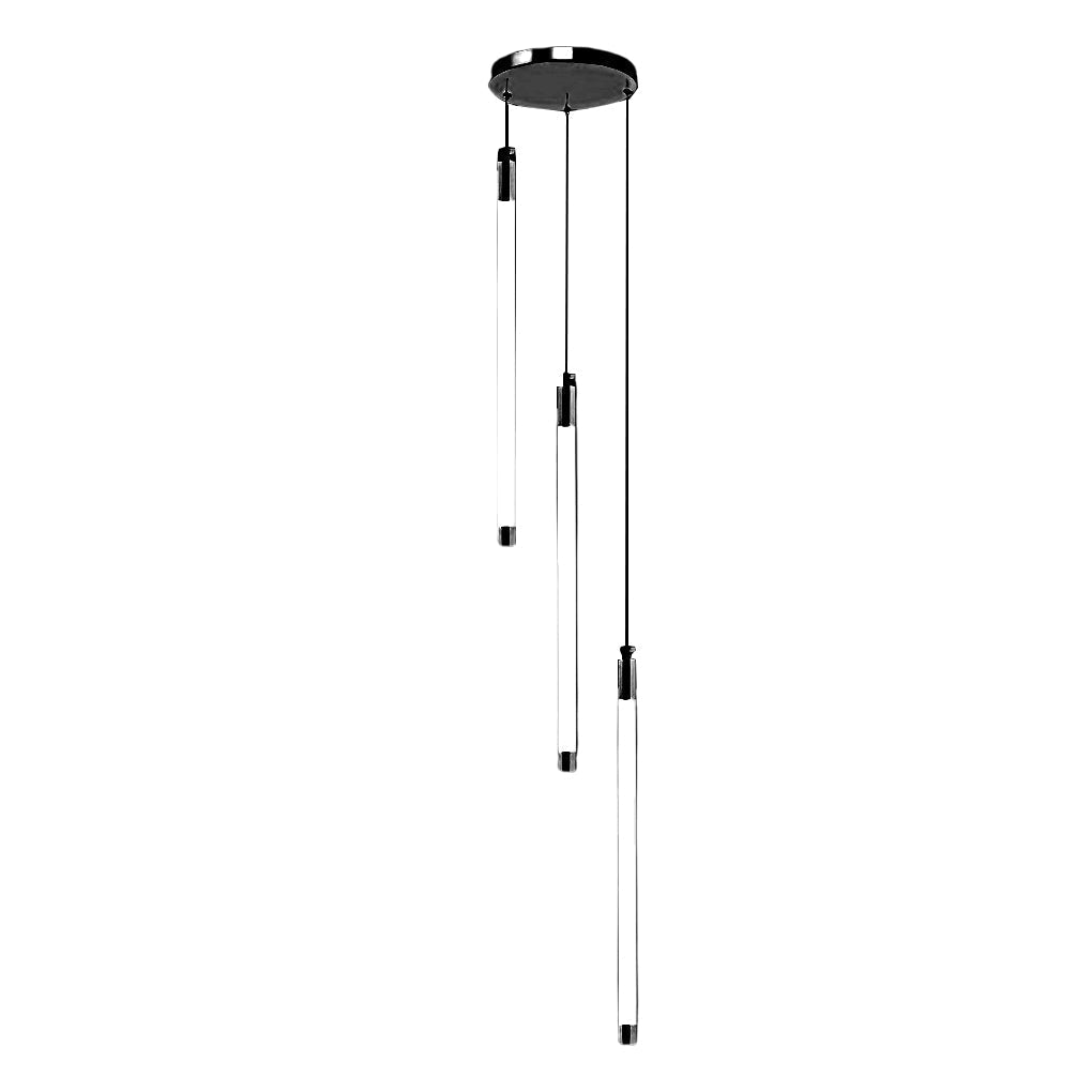 Modern Spiral LED Staircase Chandelier Long Acrylic Pendant Light for Duplex Foyer and Hallways
