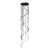 Modern Spiral LED Staircase Chandelier Long Acrylic Pendant Light for Duplex Foyer and Hallways