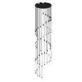 Modern Spiral LED Staircase Chandelier Long Acrylic Pendant Light for Duplex Foyer and Hallways