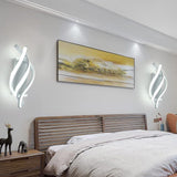 Modern Spiral LED Wall Sconce Minimalist Three Color Dimming Bedside Light Fixture