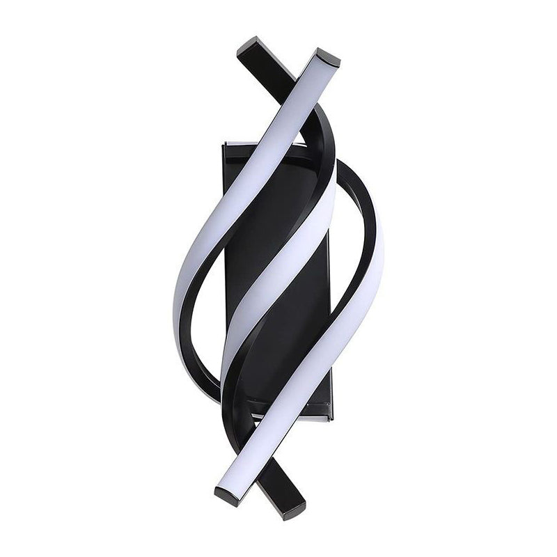 Modern Spiral LED Wall Sconce Minimalist Three Color Dimming Bedside Light Fixture