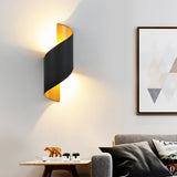 Modern Spiral LED Waterproof Outdoor Wall Light Up and Down Luminous Exterior Sconce for Aisle