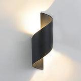 Modern Spiral LED Waterproof Outdoor Wall Light Up and Down Luminous Exterior Sconce for Aisle
