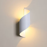 Modern Spiral LED Waterproof Outdoor Wall Light Up and Down Luminous Exterior Sconce for Aisle