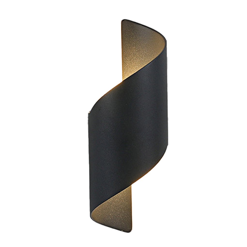 Modern Spiral LED Waterproof Outdoor Wall Light Up and Down Luminous Exterior Sconce for Aisle