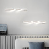 Modern Spiral Strip LED Wall Sconce 29W Minimalist Long Linear Light Fixture for Living Room