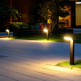 Modern Spoon Shaped 18W LED Outdoor Pathway Light Waterproof Black Exterior Wall Sconce