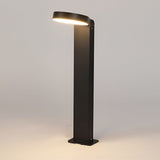 Modern Spoon Shaped 18W LED Outdoor Pathway Light Waterproof Black Exterior Wall Sconce