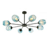 Modern Sputnik 8 Light Glass Globe Chandelier Metal Mid Century Ceiling Fixture