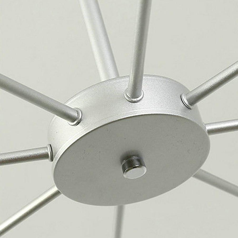 Modern Sputnik 8 Light Glass Globe Chandelier Metal Mid Century Ceiling Fixture