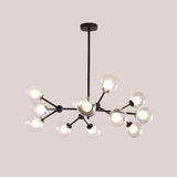 Modern Sputnik Bubble Chandelier 12 Light Glass Pendant Ceiling Fixture
