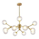 Modern Sputnik Bubble Chandelier 12 Light Glass Pendant Ceiling Fixture