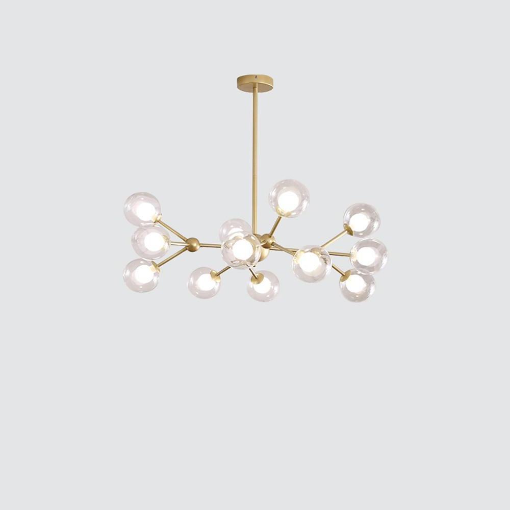 Modern Sputnik Bubble Chandelier 12 Light Glass Pendant Ceiling Fixture
