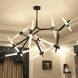 Modern Sputnik Chandelier 14 Light Industrial Drone Pendant Lighting Brass Finish