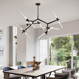 Modern Sputnik Chandelier 14 Light Industrial Drone Pendant Lighting Brass Finish