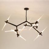 Modern Sputnik Chandelier 14 Light Industrial Drone Pendant Lighting Brass Finish
