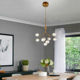 Modern Sputnik Cluster LED Chandelier 9 Light Nordic Style Metal Pendant for Dining Room Kitchen Ceiling