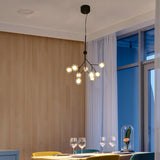 Modern Sputnik Cluster LED Chandelier 9 Light Nordic Style Metal Pendant for Dining Room Kitchen Ceiling