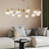 Modern Sputnik LED Chandelier 12 Light Flush Mount Ceiling Lamp for Living Room Dining Room