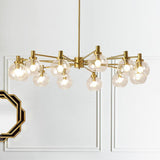 Modern Sputnik LED Chandelier 12 Light Flush Mount Ceiling Lamp for Living Room Dining Room