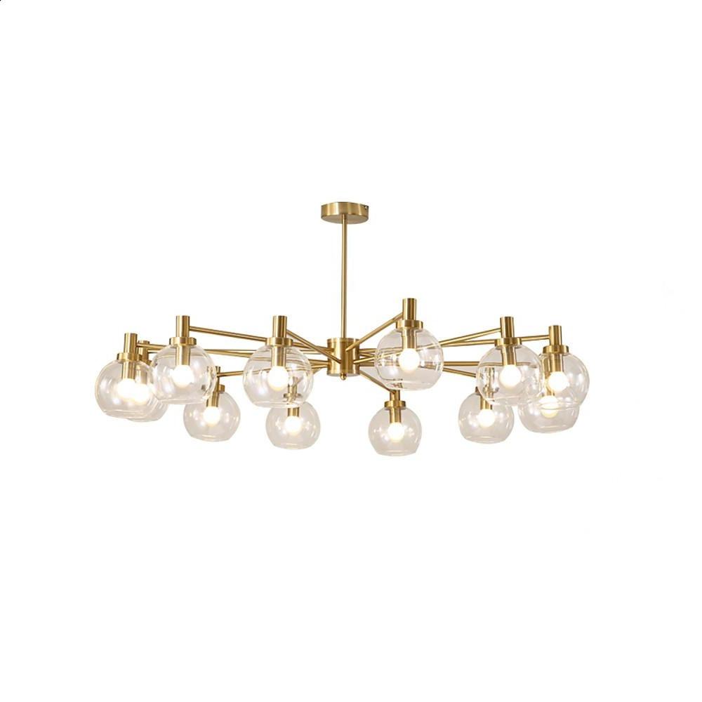 Modern Sputnik LED Chandelier 12 Light Flush Mount Ceiling Lamp for Living Room Dining Room