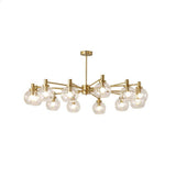 Modern Sputnik LED Chandelier 12 Light Flush Mount Ceiling Lamp for Living Room Dining Room