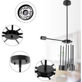 Modern Sputnik Semi Flush Mount Ceiling Light Mid Century Retro Fixture for Bedroom and Living Room