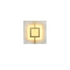 Modern Square Alabaster Wall Sconce with Brass Frame for Luxury Indoor Lighting