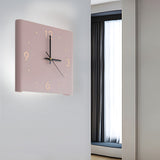 Modern Square Backlit LED Corner Wall Clock Silent Metal Motion Sensor Decor
