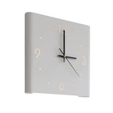 Modern Square Backlit LED Corner Wall Clock Silent Metal Motion Sensor Decor